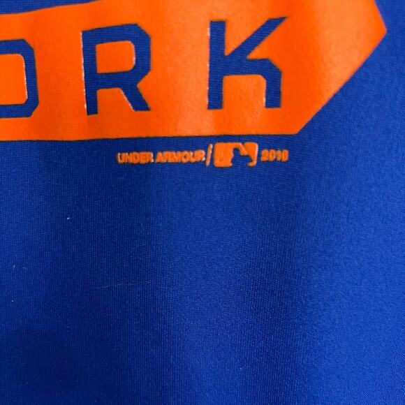 Mens Under Armour New York Mets Hoodie Blue Orange Size XL 2016 - Picture 4 of 6